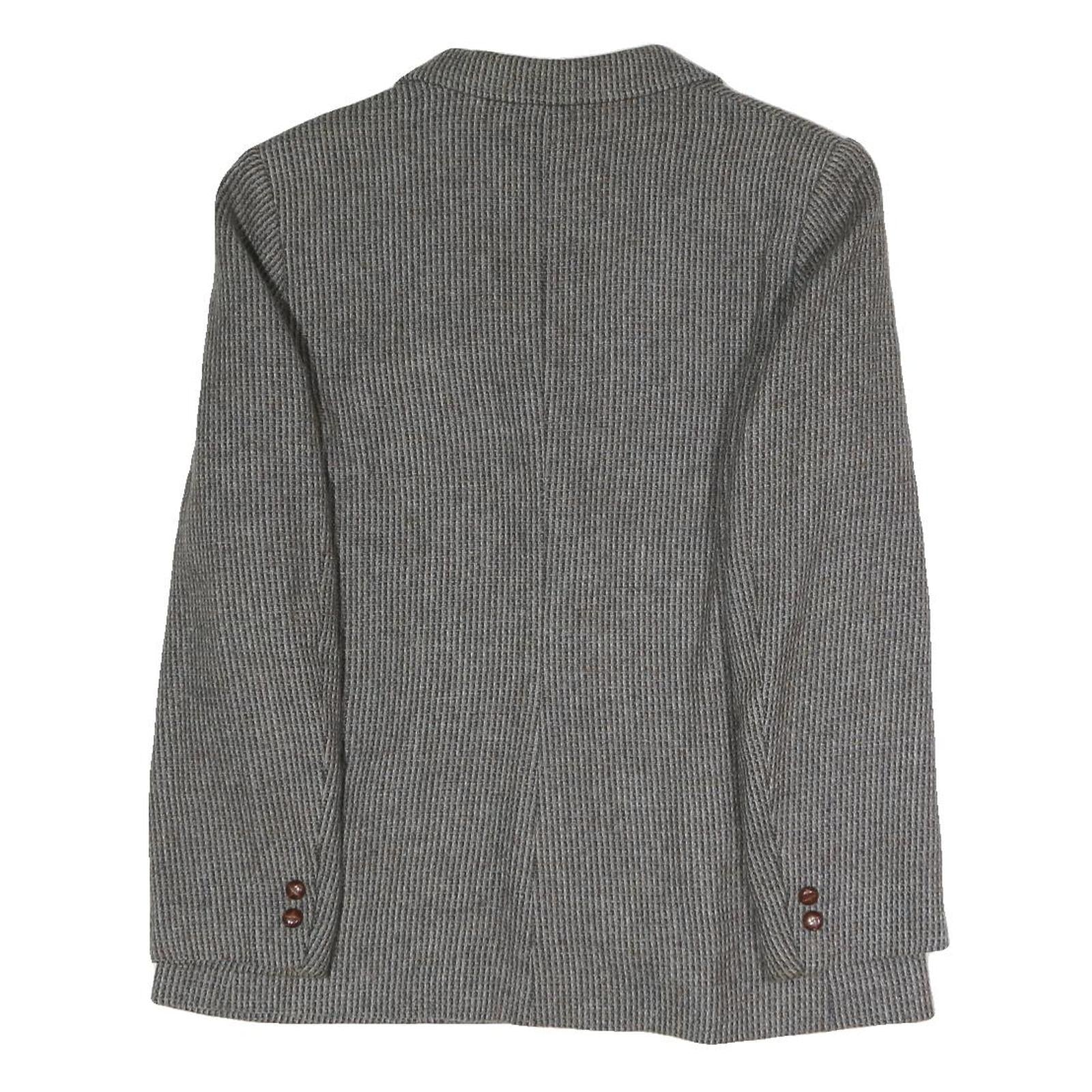 PARTNERS BY MERVYNS Womens Grey Button Jacket M Polyester Blend Houndstooth