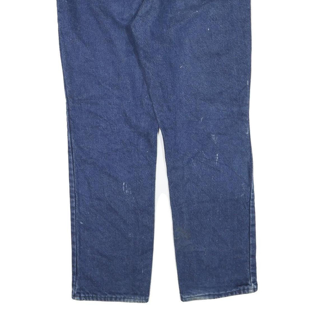 DICKIES Mens Jeans Blue Regular Straight Denim Medium W38 L32 Classic Zip Casual