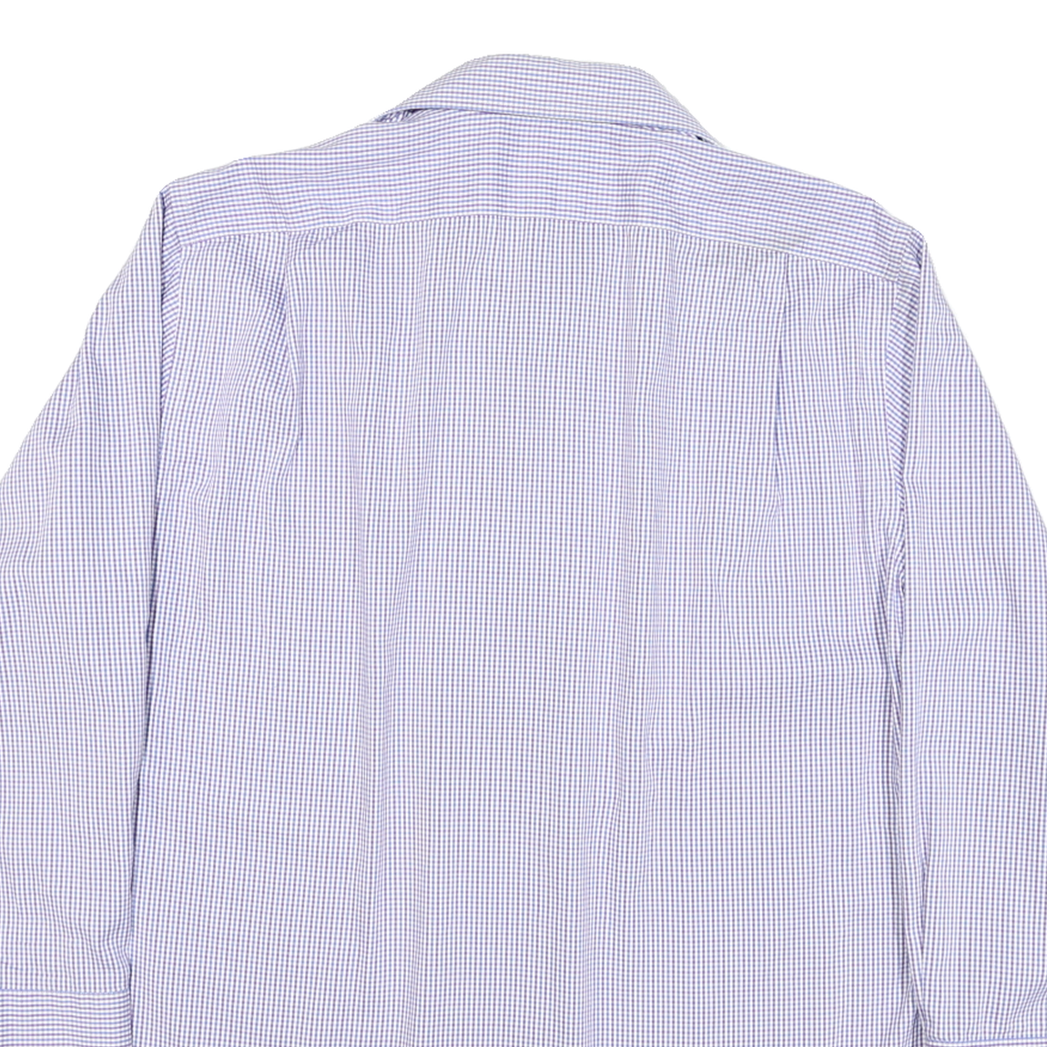 LAUREN RALPH LAUREN Mens Blue & White Check Shirt L Classic Button Down Collar