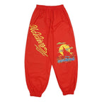 Womens Red Printed Relaxed Regular Fit Jogger Trousers W20 L28 Casual Comfort