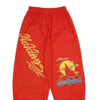 Womens Red Printed Relaxed Regular Fit Jogger Trousers W20 L28 Casual Comfort