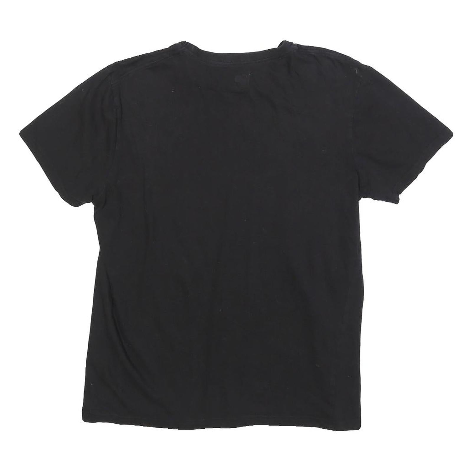 UH Womens Black 2PAC Graphic T-Shirt M Short Sleeve Crew Neck Cotton Blend