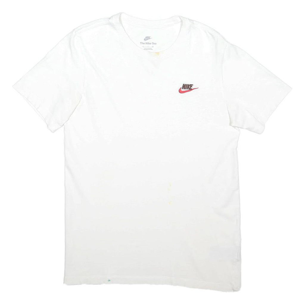 NIKE Mens White S Short Sleeve Crew Neck Cotton Blend T-Shirt