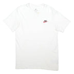 NIKE Mens White S Short Sleeve Crew Neck Cotton Blend T-Shirt
