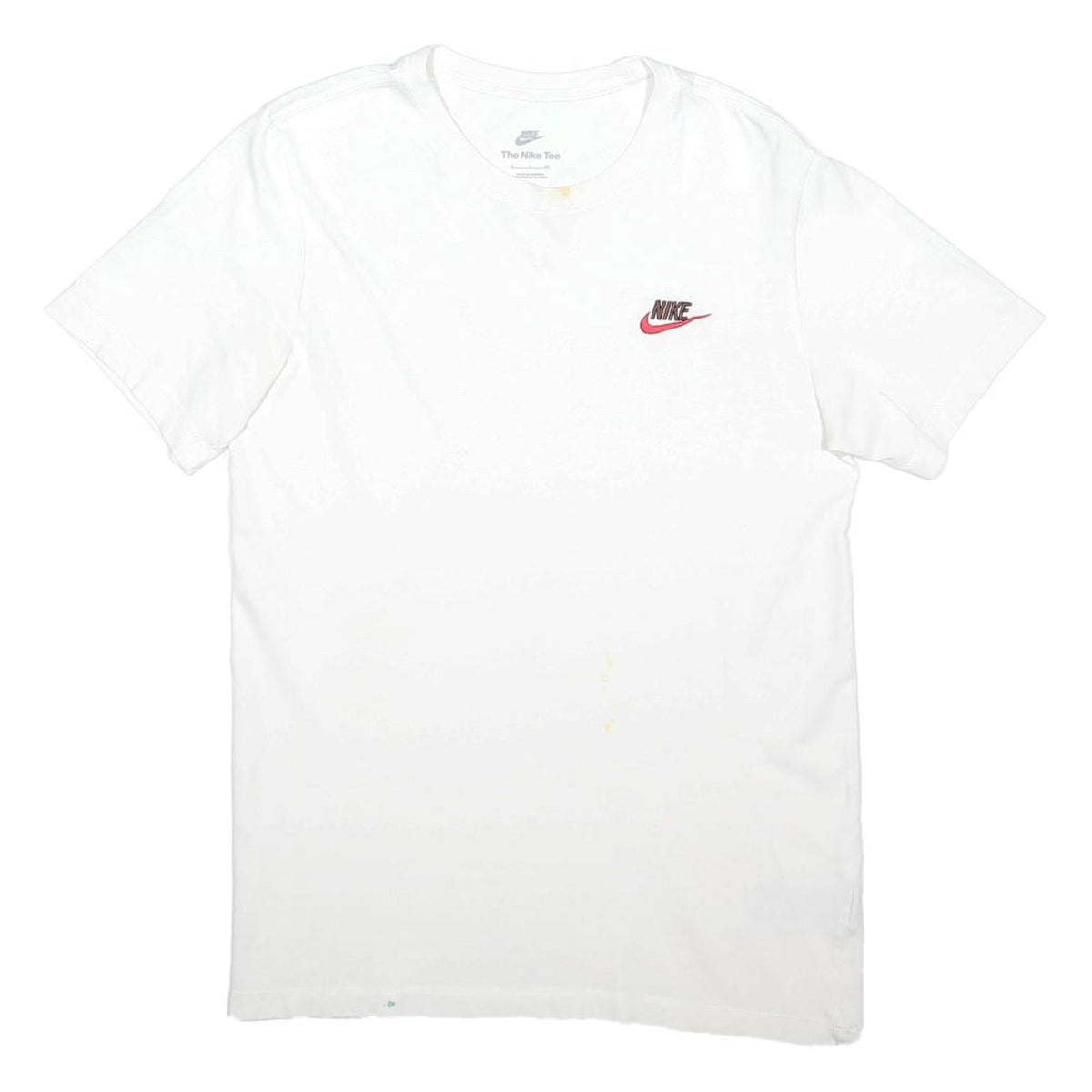 NIKE Mens White S Short Sleeve Crew Neck Cotton Blend T-Shirt