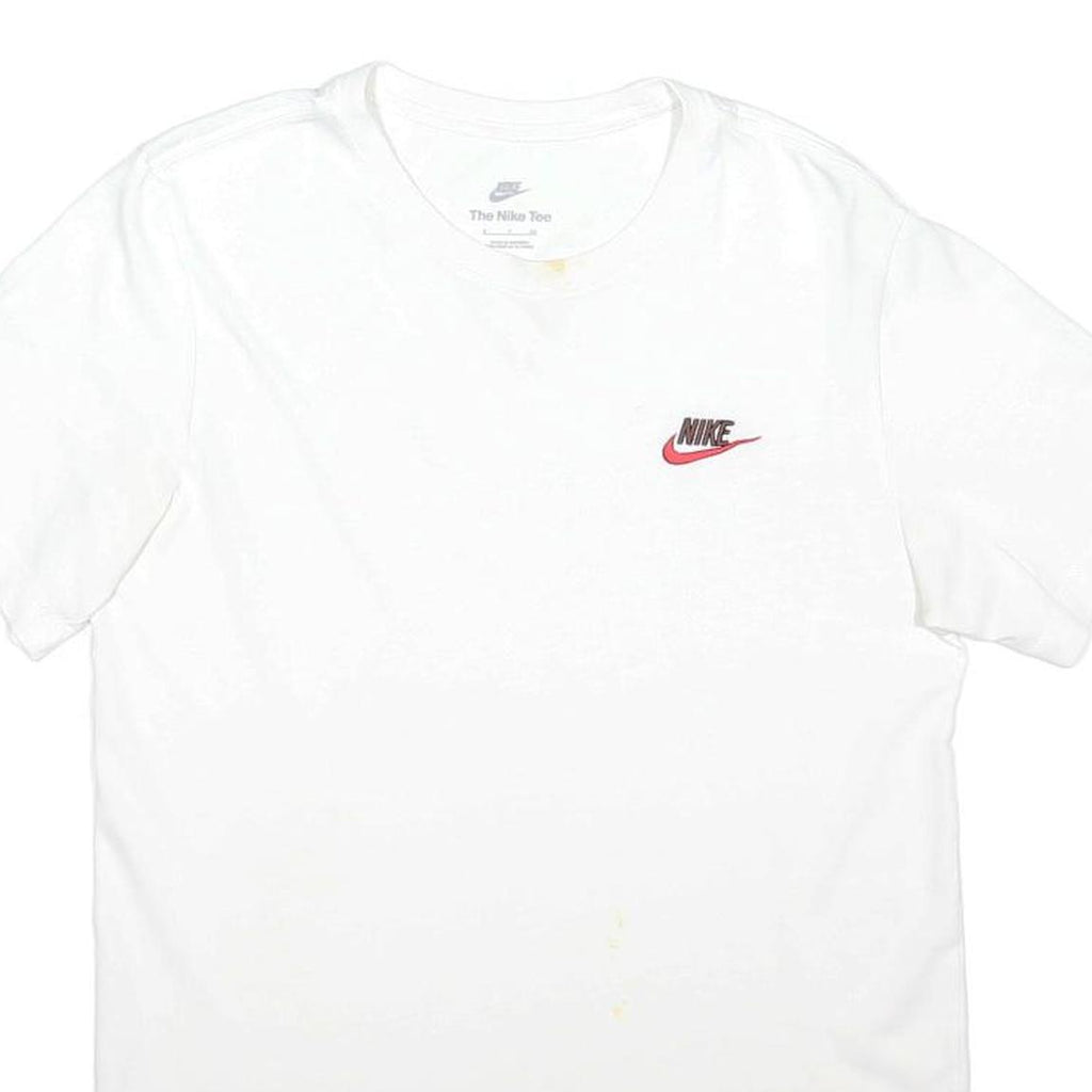NIKE Mens White S Short Sleeve Crew Neck Cotton Blend T-Shirt