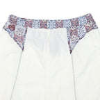 THW WHITE COLLECTION Womens Shorts White & Multicolour Casual S W26 Cotton Blend