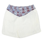 THW WHITE COLLECTION Womens Shorts White & Multicolour Casual S W26 Cotton Blend