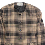 TED S'GERMAIN Womens Blazer Jacket Brown Wool 90s Check UK 16