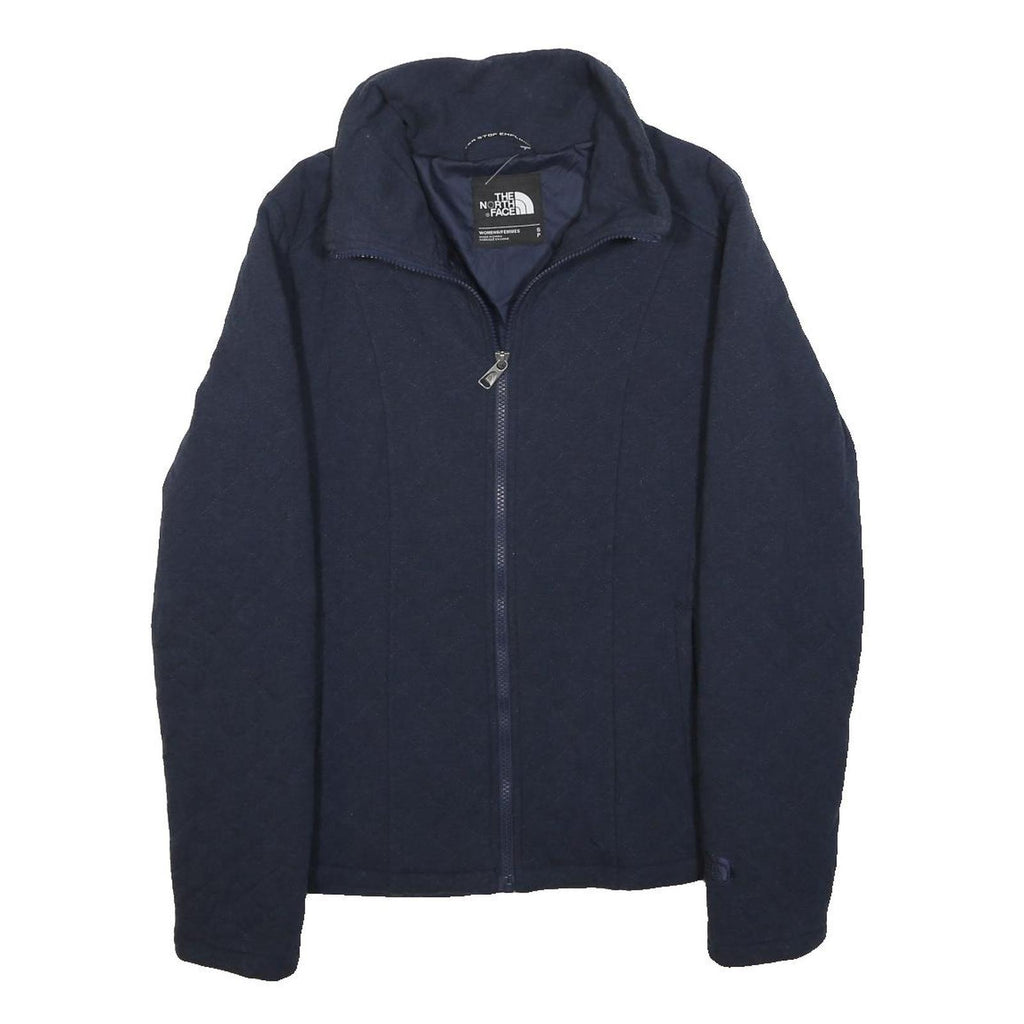 THE NORTH FACE Womens Navy Blue Jacket S Cotton Blend Quilted Zip Front Casual
