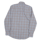 NAUTICA Mens Blue & Brown Check Shirt S Classic Fit Casual Cotton Blend