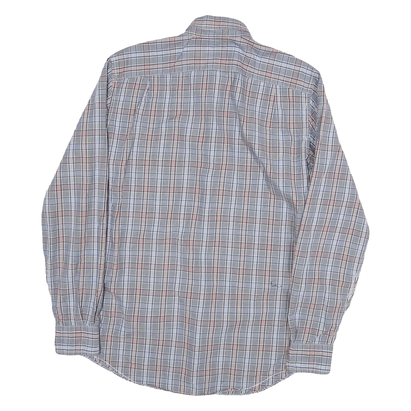 NAUTICA Mens Blue & Brown Check Shirt S Classic Fit Casual Cotton Blend
