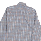 NAUTICA Mens Blue & Brown Check Shirt S Classic Fit Casual Cotton Blend