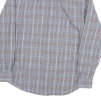 NAUTICA Mens Blue & Brown Check Shirt S Classic Fit Casual Cotton Blend