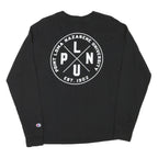 CHAMPION Mens Black PLNU San Diego Long Sleeve Crew Neck T-Shirt M Cotton Blend