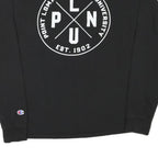 CHAMPION Mens Black PLNU San Diego Long Sleeve Crew Neck T-Shirt M Cotton Blend