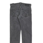 CALVIN KLEIN JEANS Mens Slim Grey Denim W30 L32 Cotton Blend Zip Comfortable