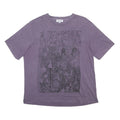 & OTHER STORIES Womens Purple Graphic T-Shirt L Short Sleeve Crew Neck Cotton
