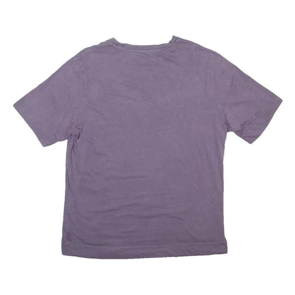 & OTHER STORIES Womens Purple Graphic T-Shirt L Short Sleeve Crew Neck Cotton