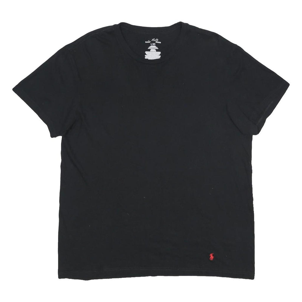 POLO RALPH LAUREN Mens Black L T-Shirt Crew Neck Short Sleeve Cotton Casual Top