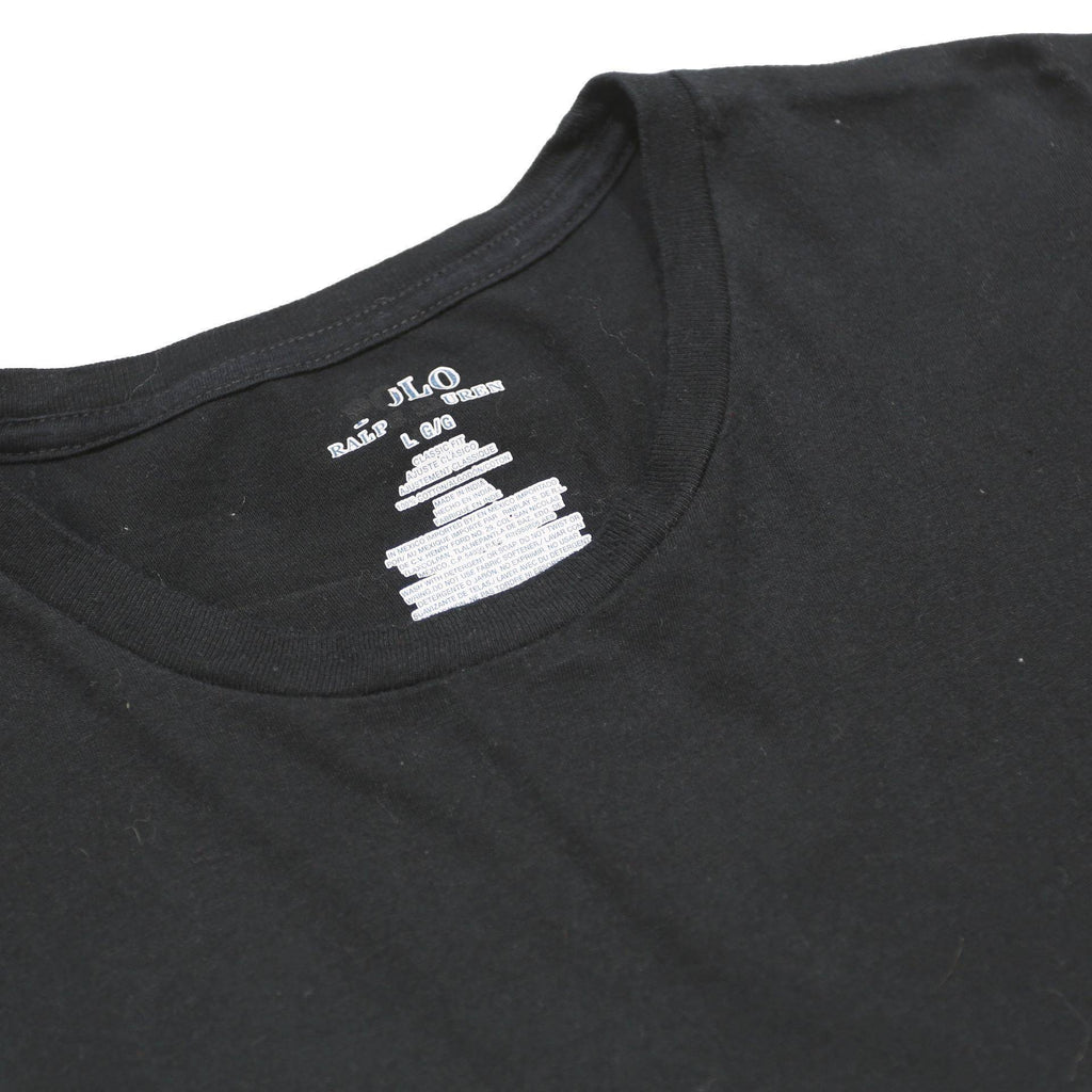 POLO RALPH LAUREN Mens Black L T-Shirt Crew Neck Short Sleeve Cotton Casual Top