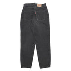LEVI'S 901 Womens Black Regular Straight Denim Medium W28 L28 High Waist Button