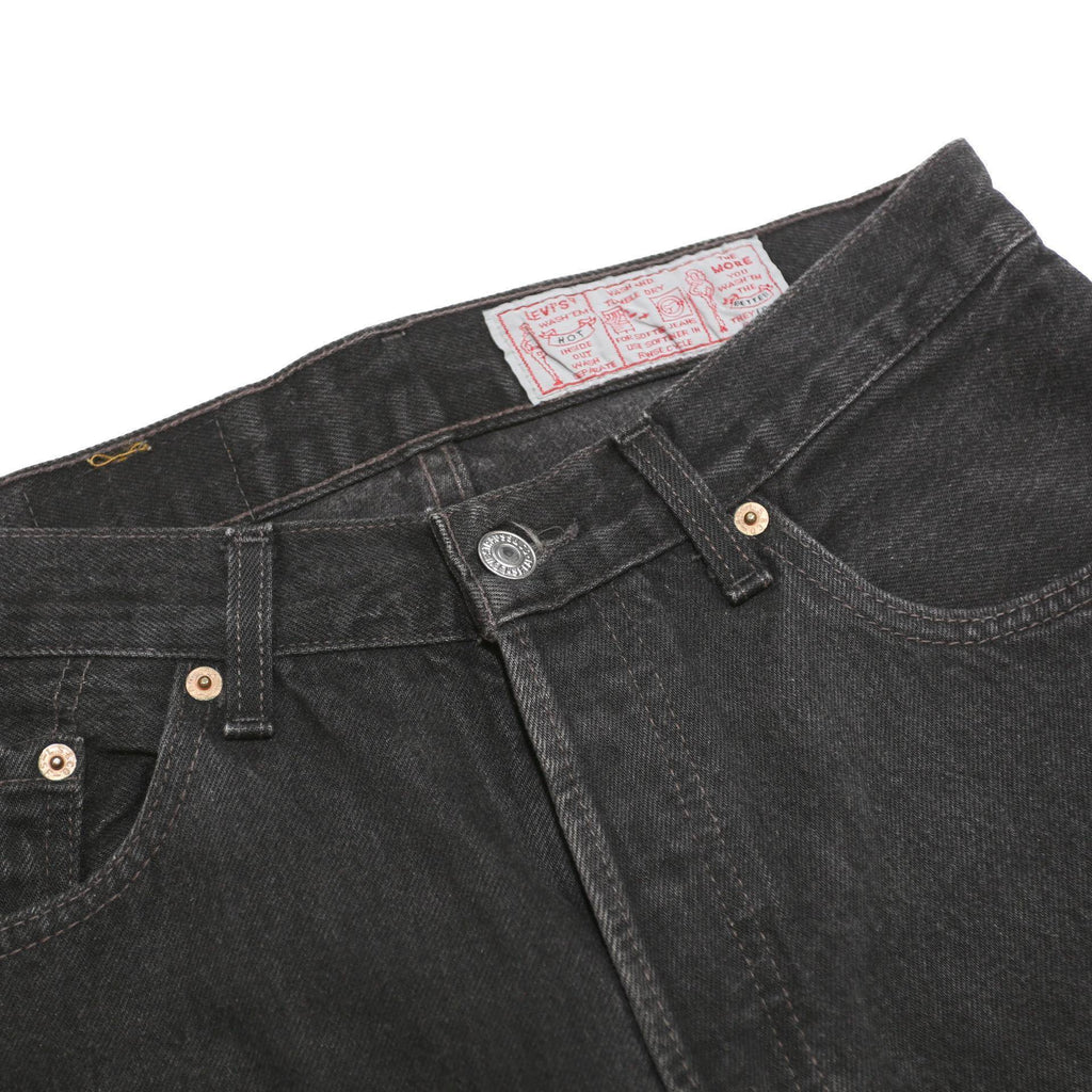 LEVI'S 901 Womens Black Regular Straight Denim Medium W28 L28 High Waist Button