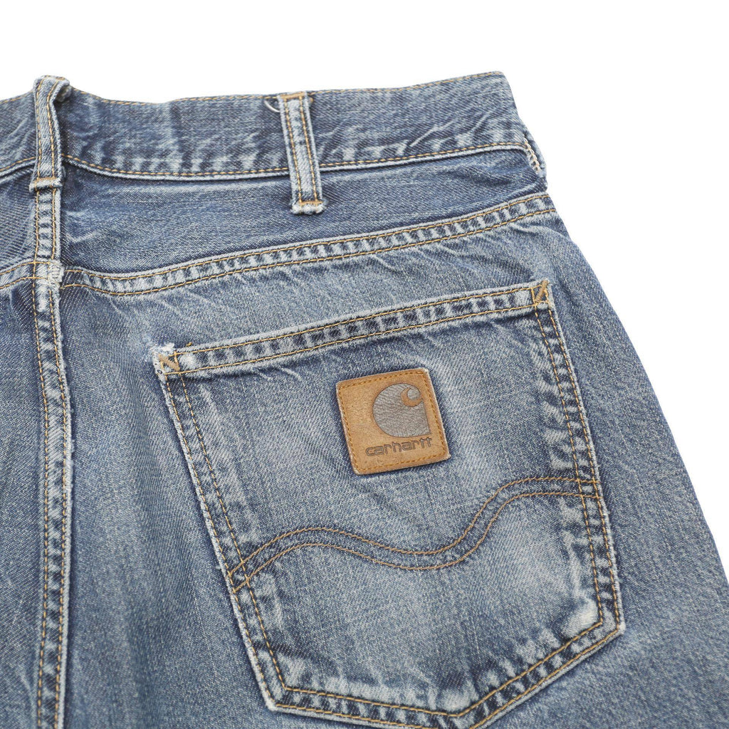 CARHARTT Mens Jeans Blue Regular Straight Denim Medium W31 L32 Button Closure