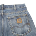 CARHARTT Mens Jeans Blue Regular Straight Denim Medium W31 L32 Button Closure