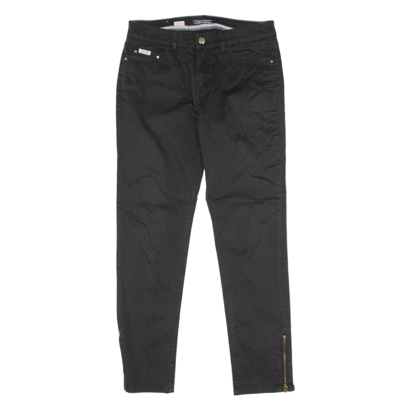 TOMMY HILFIGER Milan RW Womens Trousers Black Slim Tapered W30 L27