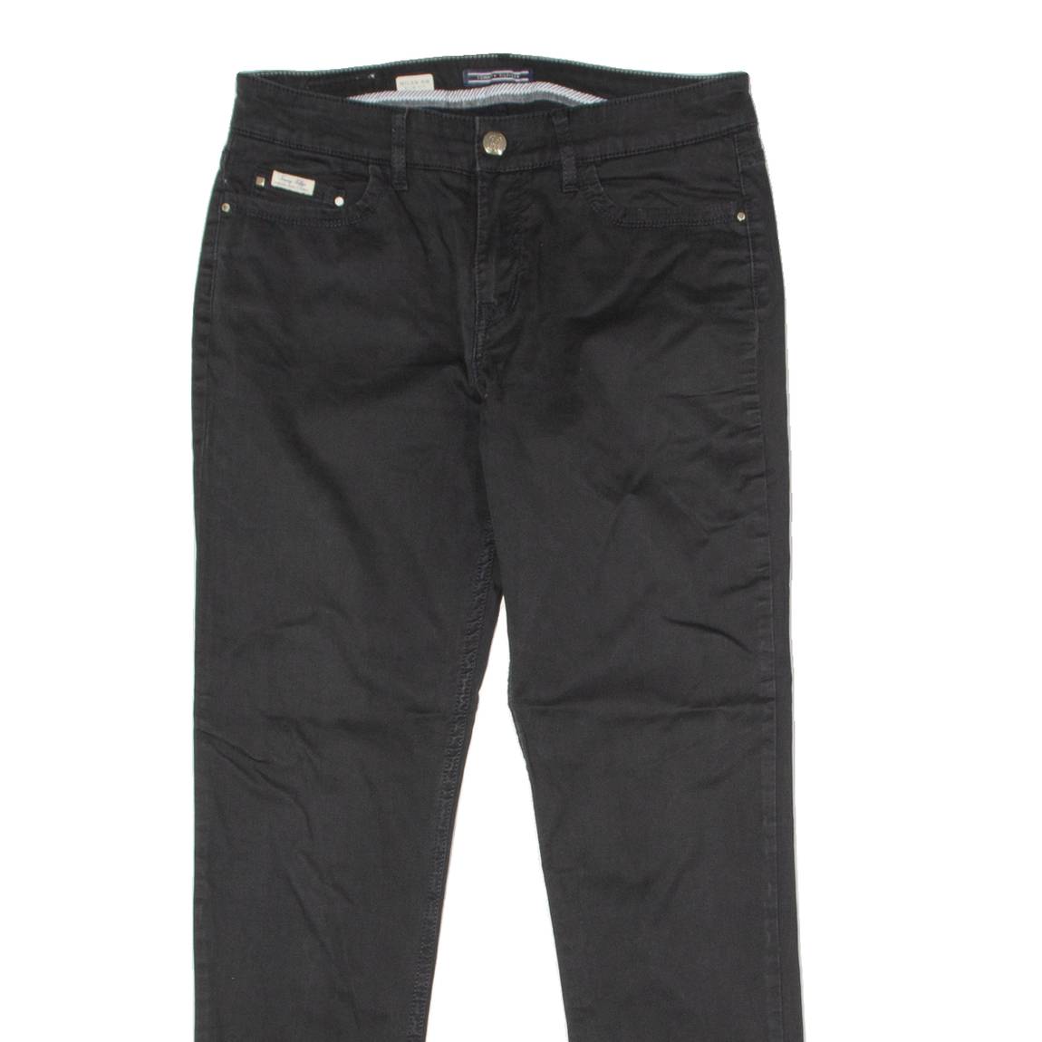 TOMMY HILFIGER Milan RW Womens Trousers Black Slim Tapered W30 L27
