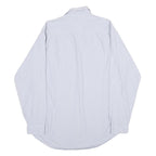 TOMMY HILFIGER Mens Blue Slim Fit Cotton Shirt M Striped Casual Button-Down