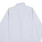 TOMMY HILFIGER Mens Blue Slim Fit Cotton Shirt M Striped Casual Button-Down