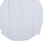 TOMMY HILFIGER Mens Blue Slim Fit Cotton Shirt M Striped Casual Button-Down
