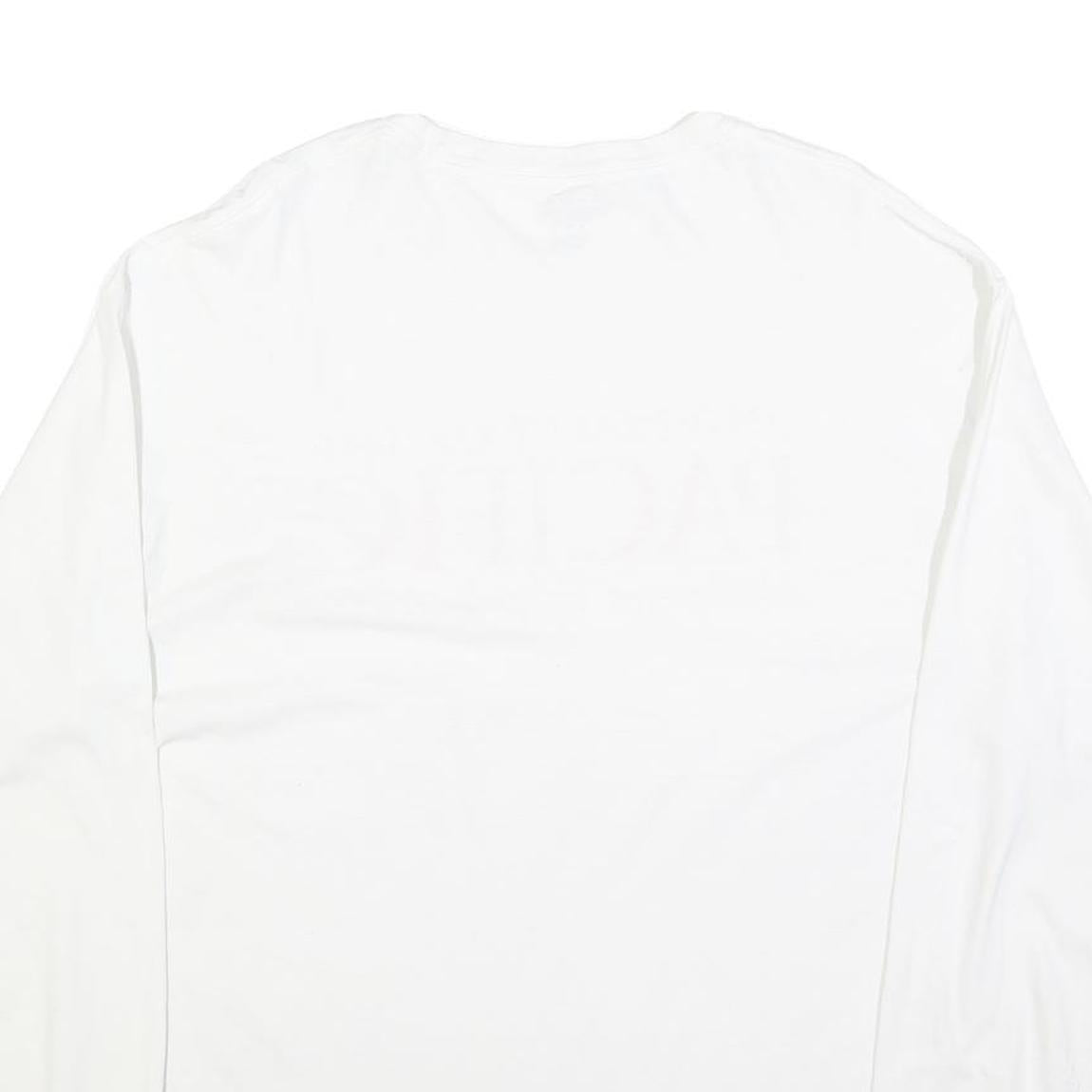 CHAMPION Mens White University Of The Pacific Graphic T-Shirt XL Long Sleeve