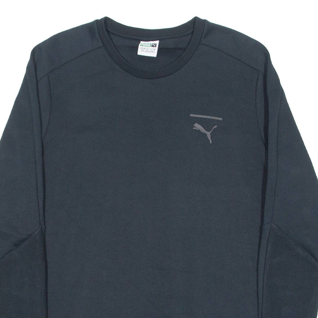 PUMA Mens Sweatshirt Black Crew Neck S