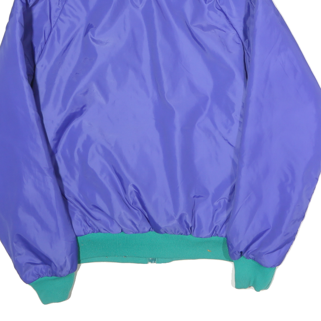 COLUMBIA Mens Purple & Teal Reversible Zip Jacket M Polyester Casual Outdoor