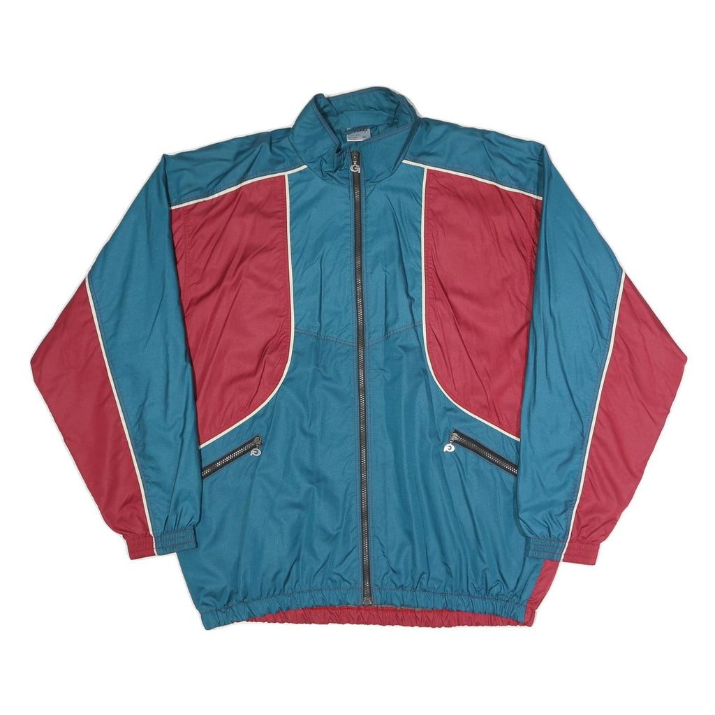 GONSO Mens Blue & Red Zip Up Regular Fit Jacket Polyester Blend 2XL Sportswear