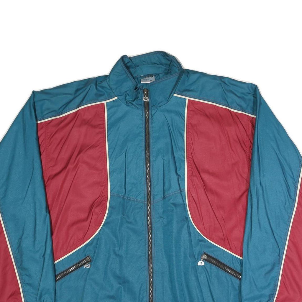 GONSO Mens Blue & Red Zip Up Regular Fit Jacket Polyester Blend 2XL Sportswear