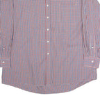 TOMMY HILFIGER Mens Red & Blue Check Shirt 2XL Cotton Button Down Casual Smart