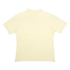 FILA Mens Cream Polo Shirt M Short Sleeve Plain Cotton Casual