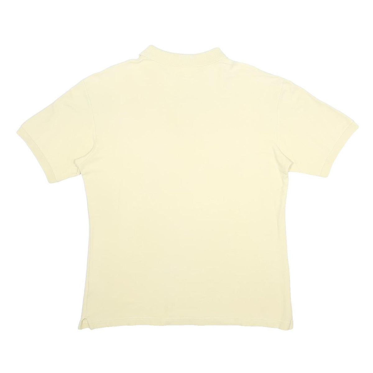 FILA Mens Cream Polo Shirt M Short Sleeve Plain Cotton Casual
