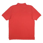 KAPPA Mens Red Short Sleeve Plain Polo Shirt L Casual Cotton Knit