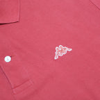 KAPPA Mens Red Short Sleeve Plain Polo Shirt L Casual Cotton Knit
