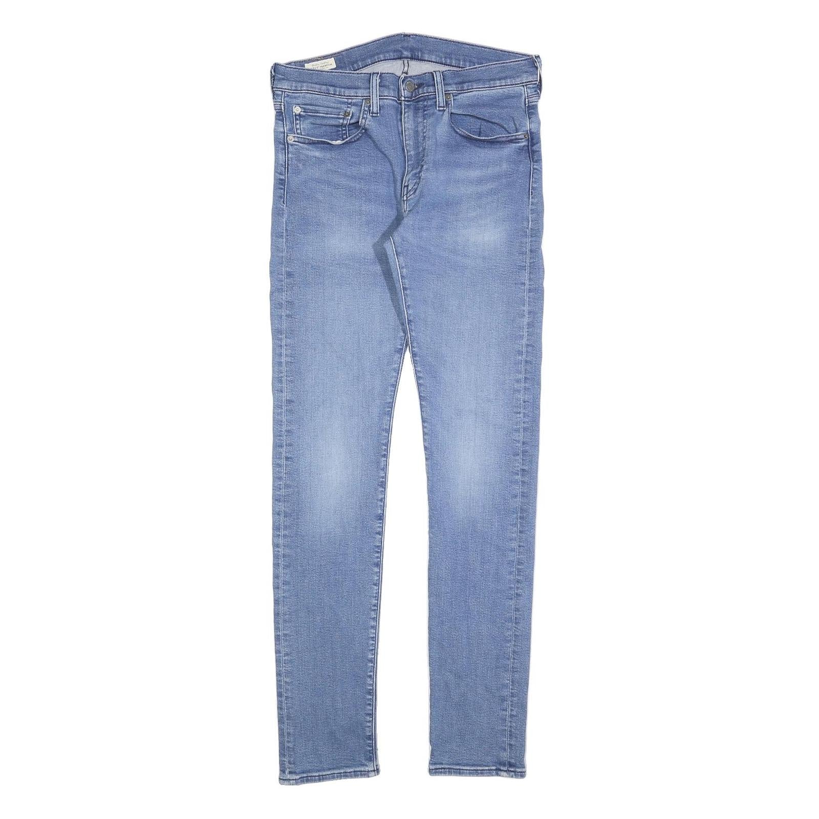 LEVI'S 519 BIG E Mens Jeans Blue Slim Skinny Denim Light W31 L34 Slim Fit Zip