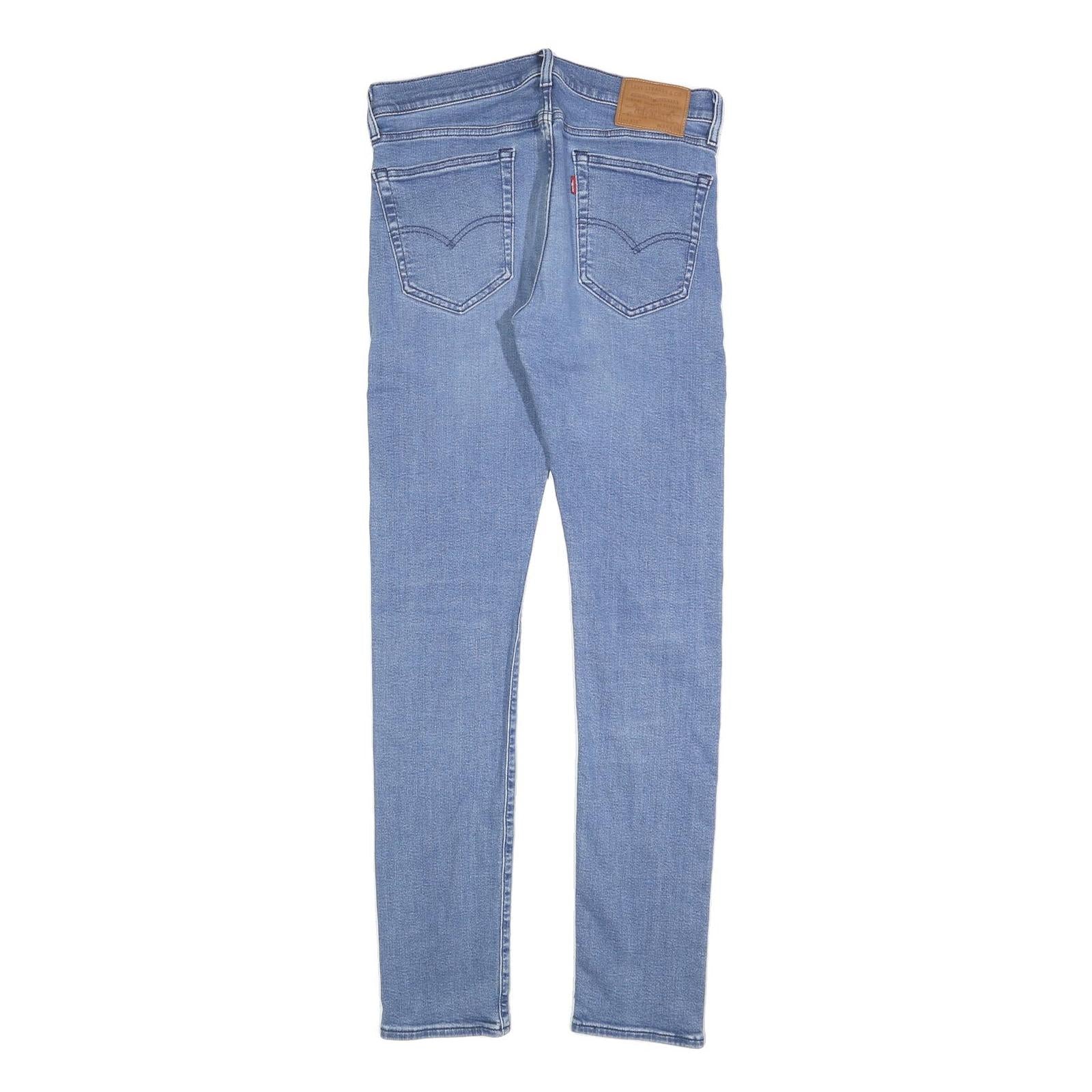 LEVI'S 519 BIG E Mens Jeans Blue Slim Skinny Denim Light W31 L34 Slim Fit Zip