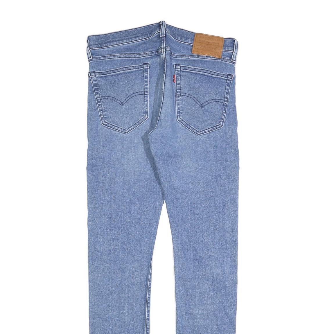 LEVI'S 519 BIG E Mens Jeans Blue Slim Skinny Denim Light W31 L34 Slim Fit Zip