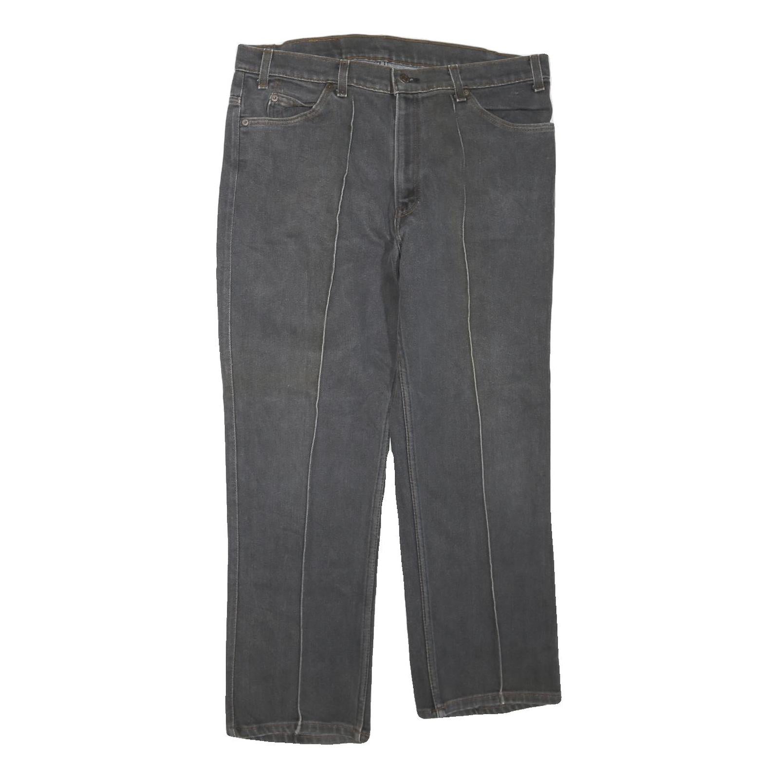 LEVI'S 509 Mens Jeans Black Regular Straight Denim Medium W38 L25 Cotton Blend
