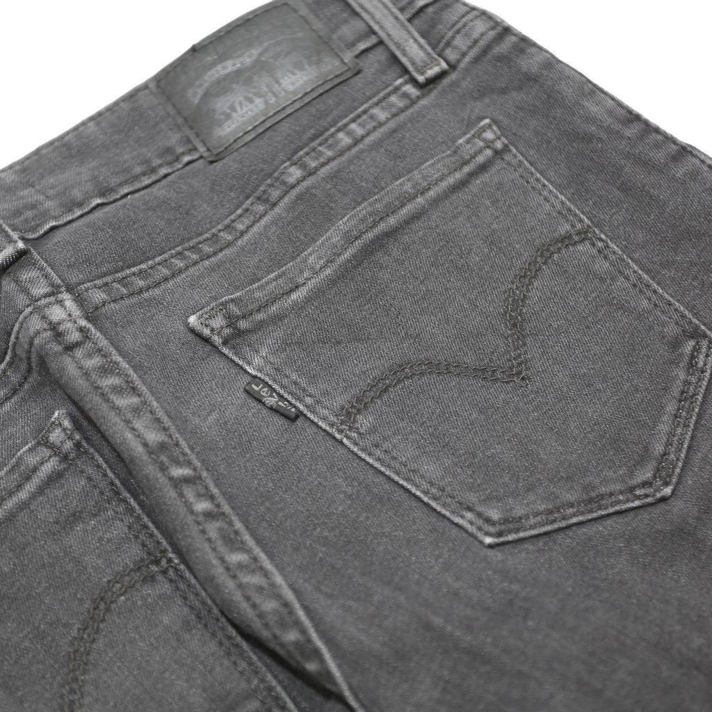 LEVI'S 711 Womens Slim Black Denim Jeans Cotton Blend Zip W25 L28 Stretch Skinny
