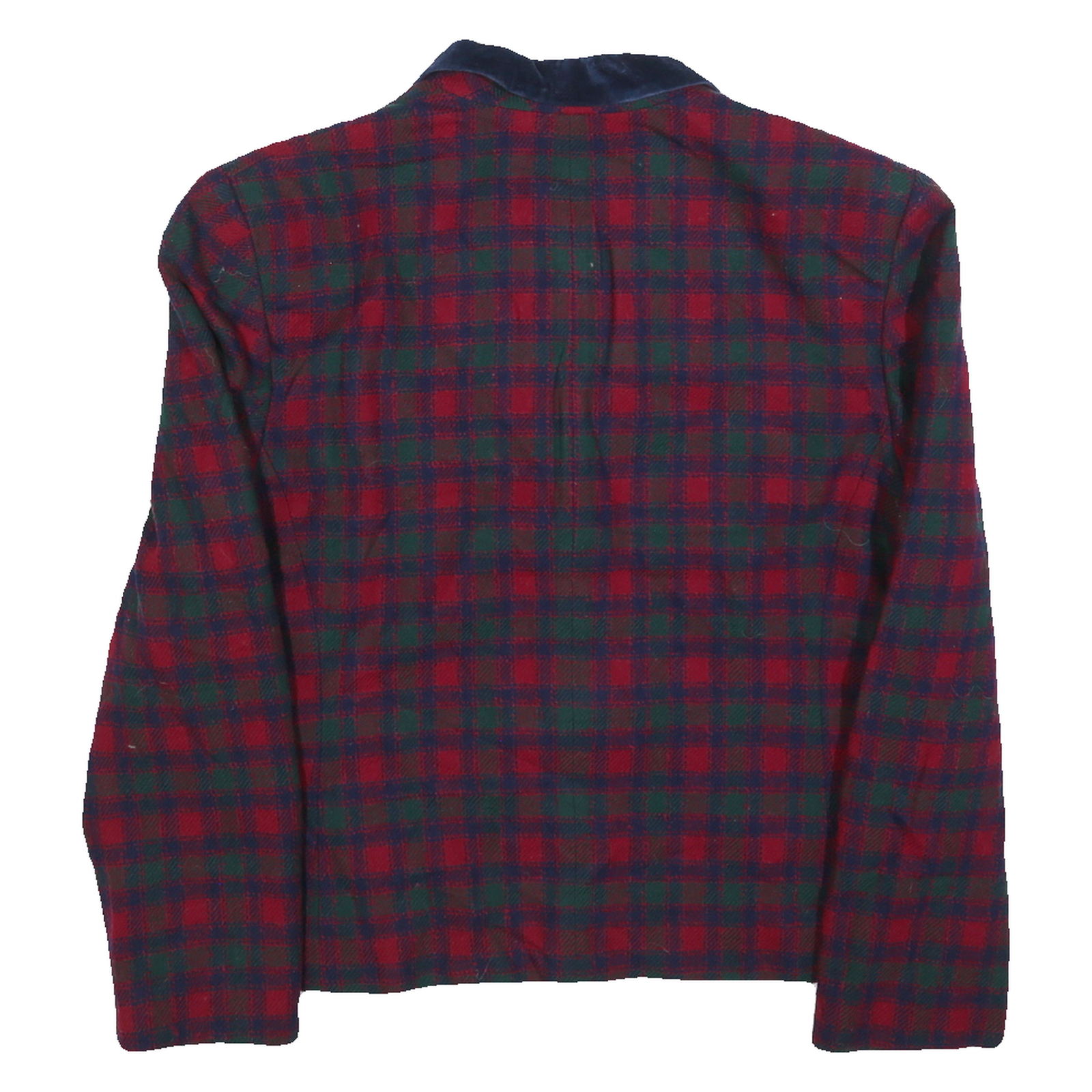 PENDLETON Womens Red & Green Wool Blend Jacket L Button Plaid Winter Retro